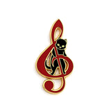 Treble Clef Cat - Hard Enamel Pin