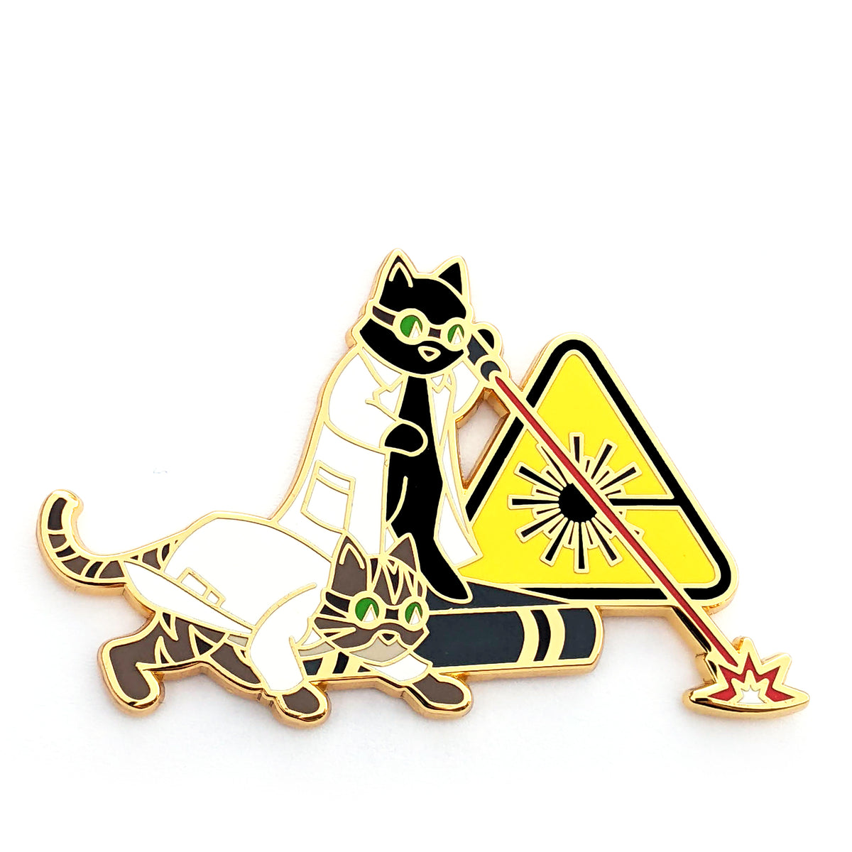 Laser Science Cat Hard Enamel Pin Frost Dragon Designs