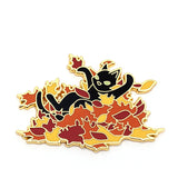 Leaf Pile Cat - Hard Enamel Pin