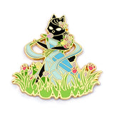 Cat goddess in Spring -  Druid Class - RPG Black Cat S4 - Hard Enamel Pin