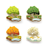 The Double Fox Cycle - Limited Edition Hard Enamel Pins