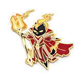 Pyromancer Fire Mage - RPG Black Cat - Hard Enamel Pin