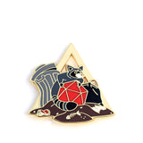 Raccoon D20 - Trash Rolls - Hard Enamel Pin