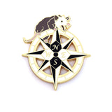 Opossum on Compass Rose - Hard Enamel Pin
