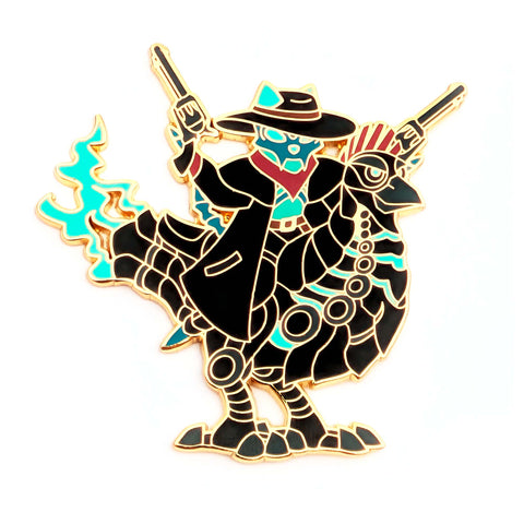 Undead Artificer Gunslinger Cat - Hard Enamel Pin - S5