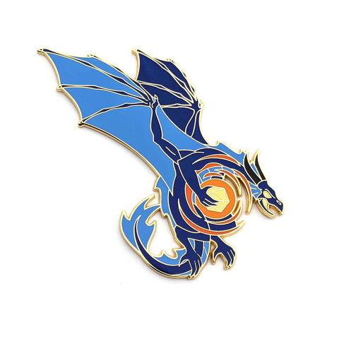 Astral Dragon with D20 - Hard Enamel Pin