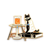 Bunsen Burner Chemistry Cat - Hard Enamel Pin