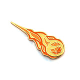 D20 Fireball- RPG Magic Spell - Hard Enamel Pin