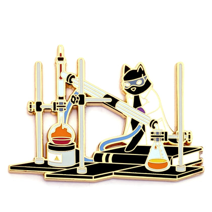 Distillation Chemistry Cat - Hard Enamel Pin