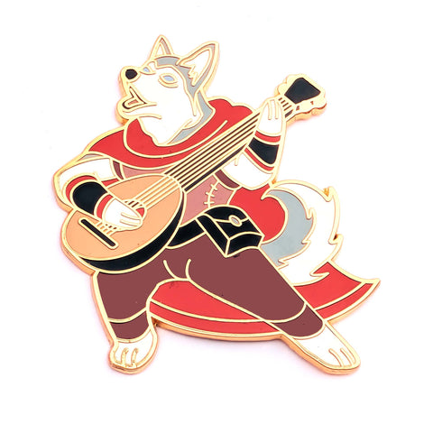 Husky Dog Bard- Hard Enamel Pin - S5