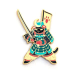 Samurai Fighter Cat - Hard Enamel Pin - S5