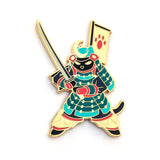 Samurai Fighter Cat - Hard Enamel Pin - S5