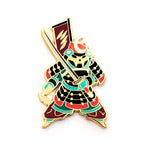 Undead Samurai Fighter Cat - Hard Enamel Pin - S5