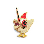 Knight Gnome Riding Chicken - Hard Enamel Pin