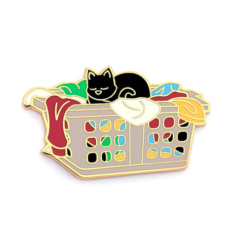 Laundry Cat - Hard Enamel Pin – Frost Dragon Designs
