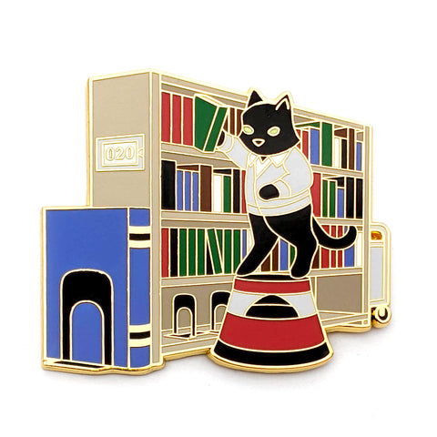 Library Science Cat - Hard Enamel Pin