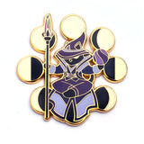 Moon Mage Purple Lunar Sorcerer- RPG Black Cat - Hard Enamel Pin
