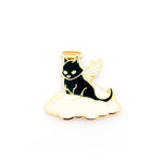Angel Cat Sitting on a Cloud Pin - Hard Enamel Pin