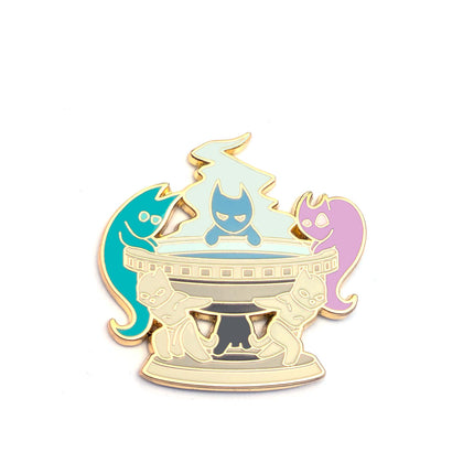 Three Fates Ghost Cats - Hard Enamel Pin - S5