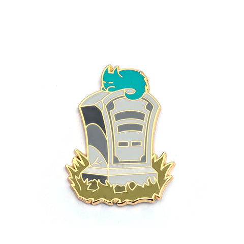 Tombstone Ghost Cat - Hard Enamel Pin