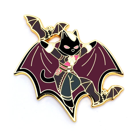Vampire Lord Cat- RPG Black Cat - Hard Enamel Pin