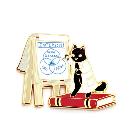 Venn Diagram Cat - Hard Enamel Pin