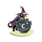 Bubble Witch Cat Cauldron Pin - Hard Enamel Pin