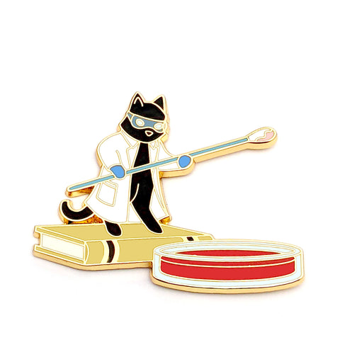 Petri Dish Culture Cat - Hard Enamel Pin