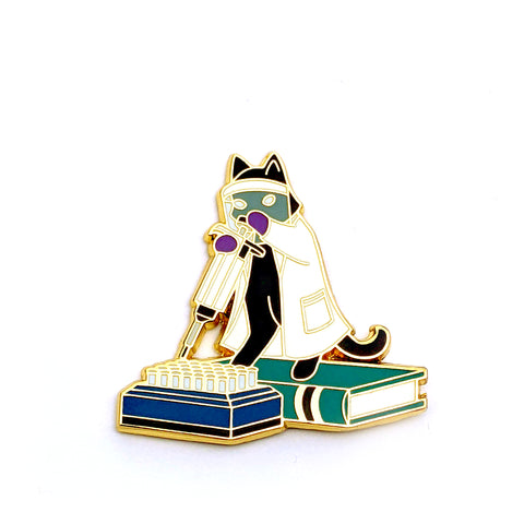 Pipette Lab Cat - Hard Enamel Pin