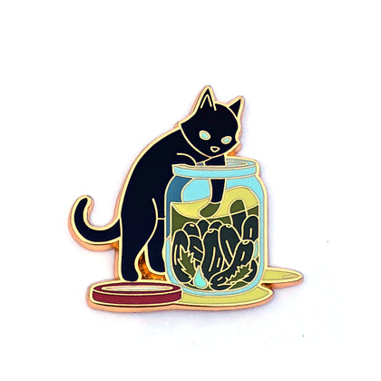 Pickle Cat Pin - Hard Enamel Pin