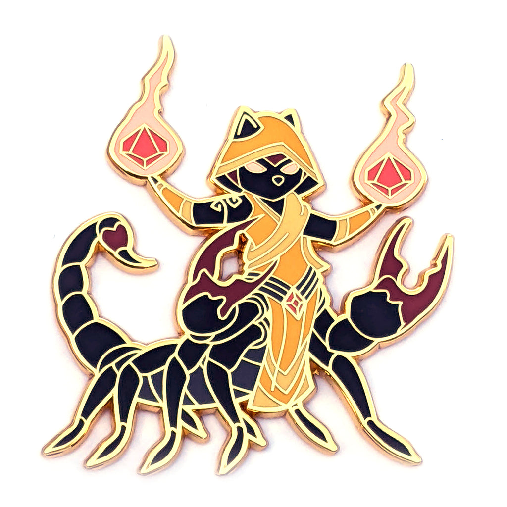 Black & Gold Scorpion Enamel Pin