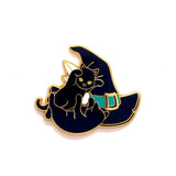 Witch Hat Cat Pin - Hard Enamel