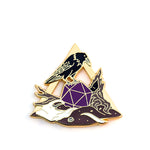 Crow D20 - Raven D20 - Trash Rolls - Hard Enamel Pin