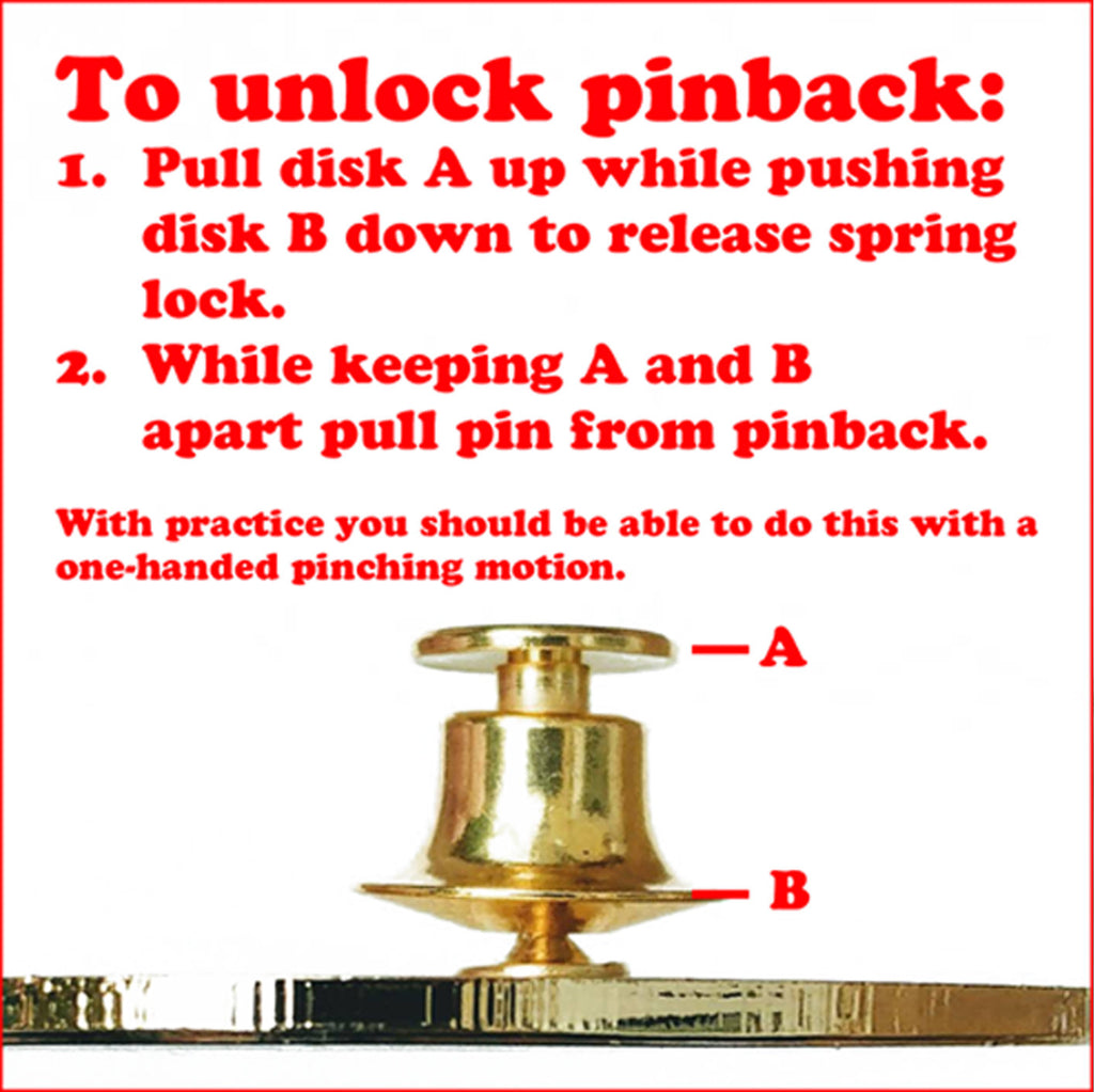 Locking Pin Backs - 2 pack