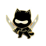 Ninja Cat Pin - Kitty Ninja Pin - Katana Pin - Hard Enamel Pin Cat